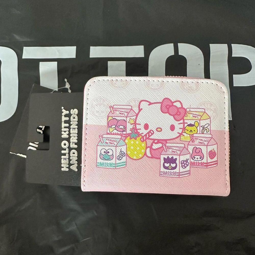 Hello Kitty And Friends Milk Cartons Compact Wallet